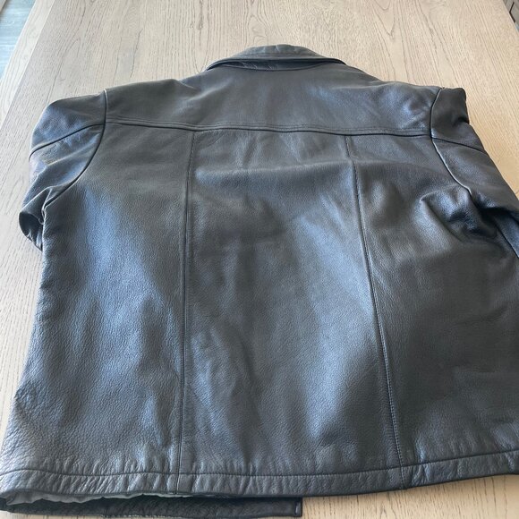 Roundtree & Yorke Men's Black Leather Jacket - XXL Like New! - Picture 3 of 3